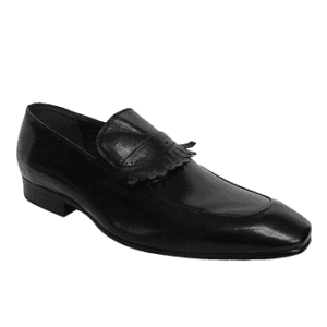 Blusaki Black Leather Slip-on Shoe