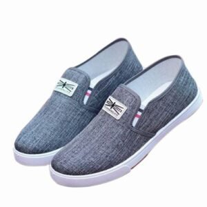 Grey Slip-On Canvas Sneakers - Simple, Elegant, Carefree Style