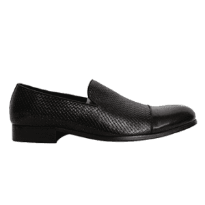 Blusaki Men's Black Leather Slip-On Shoes - Quality Craftsmanship
