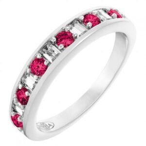 Avon Sena Diamondesque Ring - Rhodium-Plated, 0.86ct CZ, Half Eternity