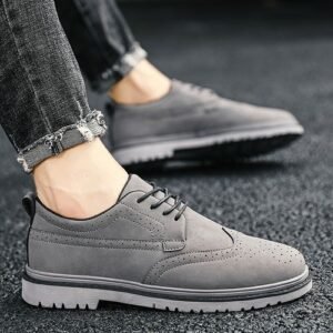 Men's Grey Casual Skate Shoes - Breathable, Lightweight & Non-Slip