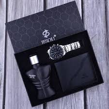 JESOU Men's Gift Set (Watch, Wallet, Perfume)