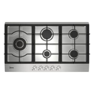 Midea 5-Burner Gas Hob - Stainless Steel, Automatic Ignition, Flame Failure