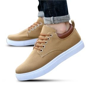 Men's Khaki Brown Low Top Sneakers - Synthetic & Mesh, Lace-Up
