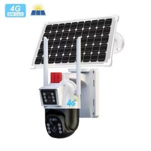 4G PTZ Solar Security Camera - Dual Lens, Two-Way Audio, 10800mAh Battery