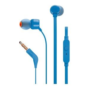 JBL T110 Wired In-Ear Headphones - Blue, Lightweight, Pure Bass