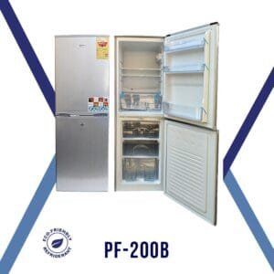 Pearl PF-195IX Bottom Freezer Refrigerator - 147L, Double Door