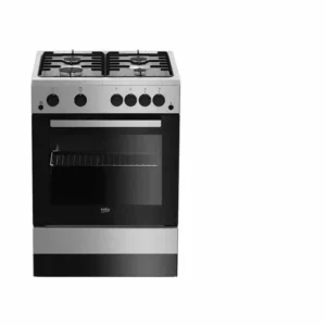 Beko 4-Burner Gas Cooker - 60x85x60cm, Mechanical Control, Steel
