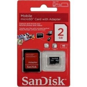 SanDisk 2GB MicroSDHC Memory Card with Adapter
