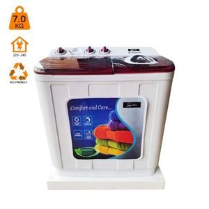 Signature 7Kg Twin Tub Washing Machine – Semi-Automatic & Top Load