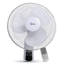 Midea 16-inch Remote Control Wall Fan - 4 Speeds, Timer, FW40-7JR