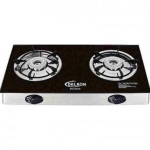 Delron DGS-002AG 2-Burner Glass Top Gas Cooker - Sleek, Safe