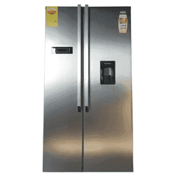 Nasco 601L Side-by-Side Frost Free Refrigerator (FF2-66D, Silver)
