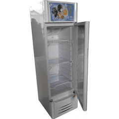 Nasco 275L Display Fridge NAS-275-1DR - Mechanical Thermostat, White Shelves