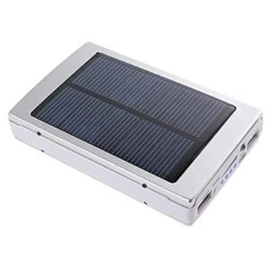 30000mAh Solar Power Bank with Flashlight - Silver, Universal Charger