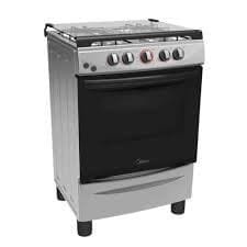 Midea 5-Burner Gas Cooker with Oven - Silver, Gas Grill, Rotisserie, 30AMG5G027
