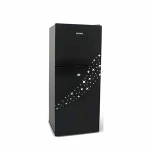 Novo 118L Double Door Top Freezer Fridge (NV-130GF, Glass Finish)