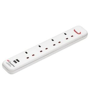 Binatone Extension Cord PEC-503U - 2 USB Ports, Surge Protection, On/Off Switch