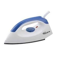 Delron 3-Pin Dry Iron - Non-Stick Soleplate, Cord Storage