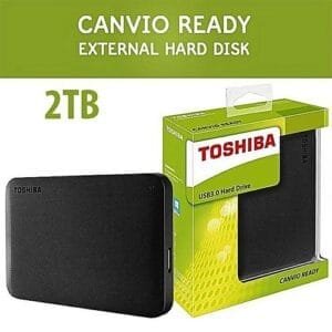 Toshiba 2TB Portable External Hard Drive - USB 3.0, Compact, Plug & Play