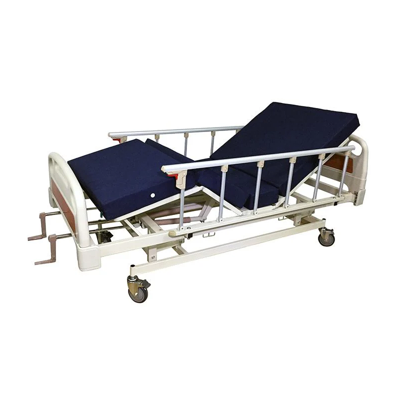 McSarpong – Two Functions Manual Hospital Bed AG-BYS107 | Durable Steel Bed with Crank Control and Foldable Dining Board