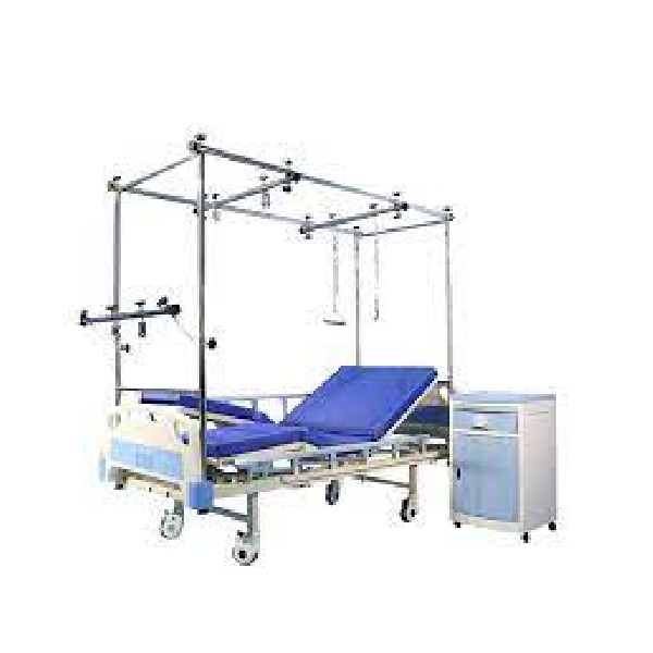 McSarpong – AG-OB003 Three Functions Steel Frame Hospital Orthopedic Bed | Adjustable Backrest and Independent Leg Support