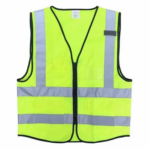 Reflective Safety Vest with Front Zipper | Lightweight High-Visibility PPE for Worksites & Events