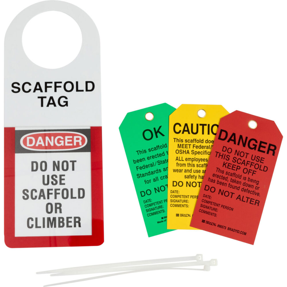 Scaffold Tags (Pack of 100) | Safety Inspection Tag System for Scaffold Identification & Compliance