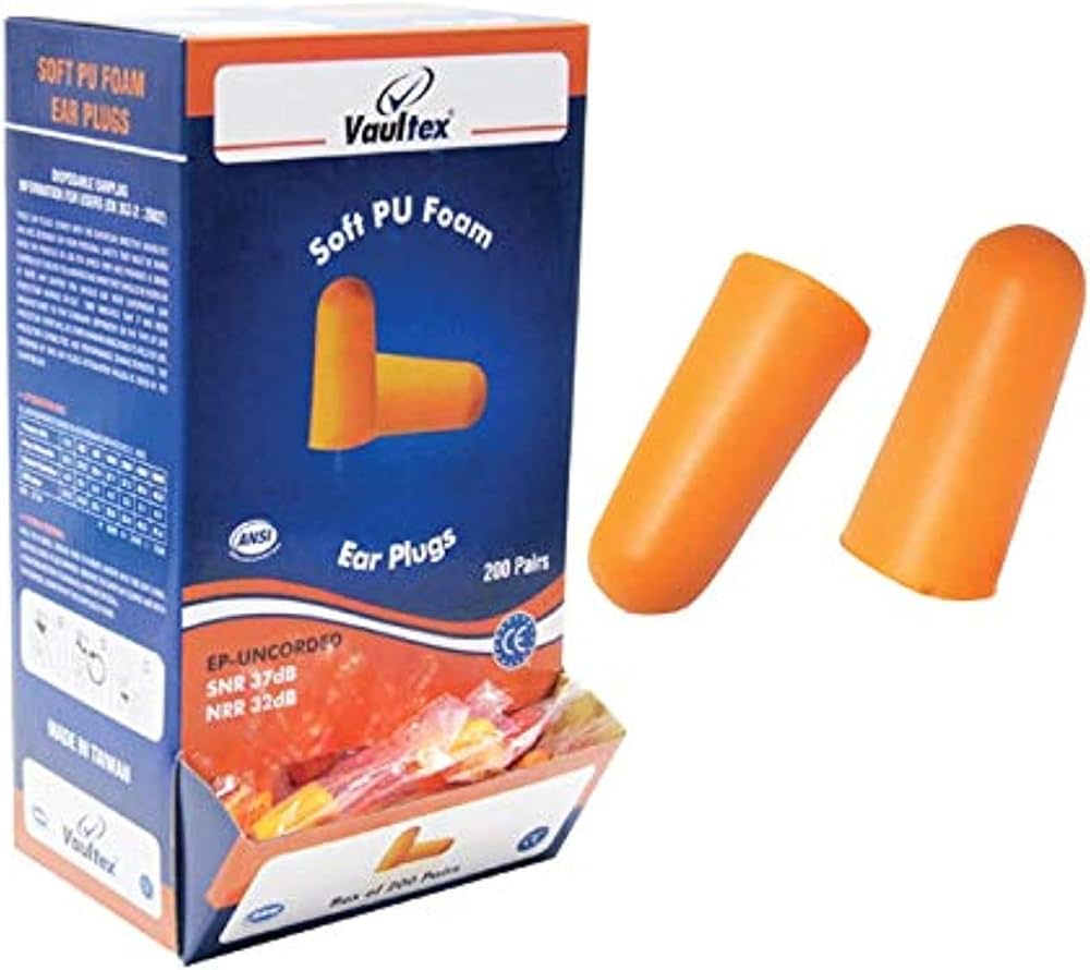 Ear Plugs (50 in a Box) | Disposable Foam Earplugs for Comfortable, High-Performance Noise Reduction